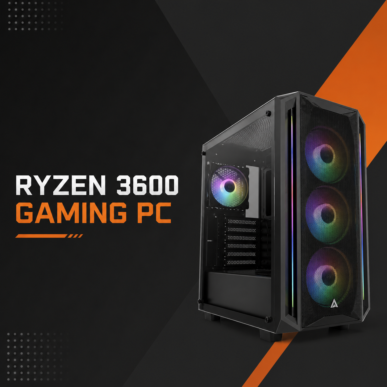 Ryzen 5-3600 Gaming PC (RX 580 8GB,8GB DDR4 RAM, SSD 128GB)