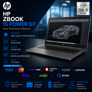 HP ZBOOK 15 POWER G7 (i9 10TH (H) - 16GB DDR4 - SSD 500 - VGA 4GB - 15.6")
