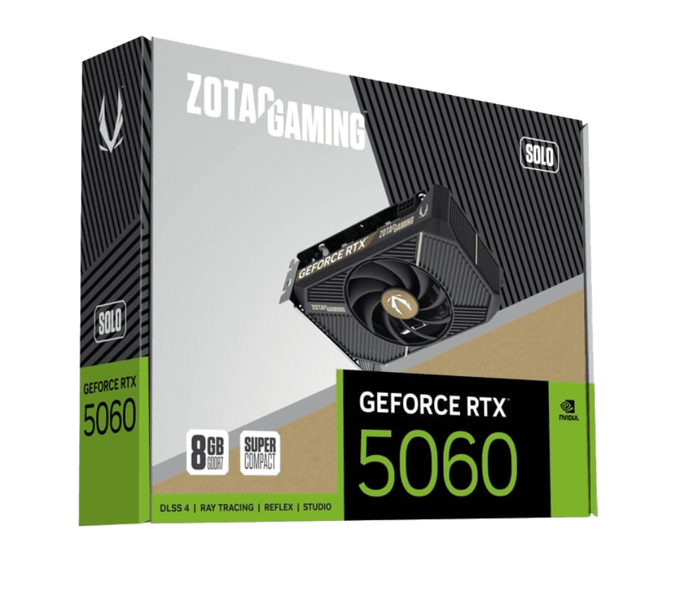 ZOTAC GAMING GeForce RTX 5060 8G GDDR7 SOLO GRAPHICS CARD - 3 years Warranty