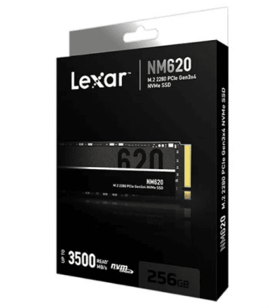 Lexar NM620 M.2 2280 NVMe SSD 256GB up to 3300MB/s read, 1300MB/s write - LNM620X256G
